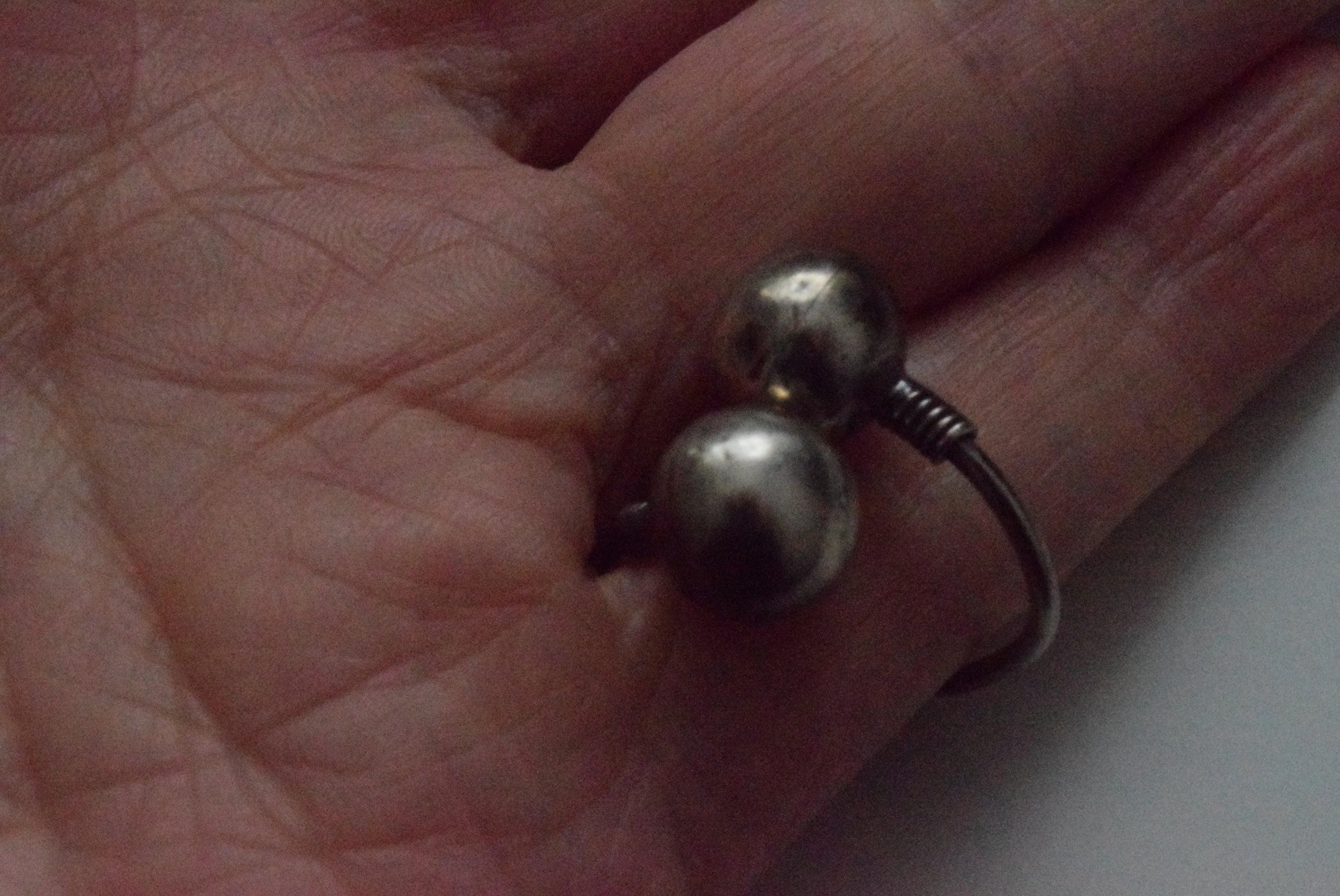 Vintage Sterling Mexican Bypass Ball Ring