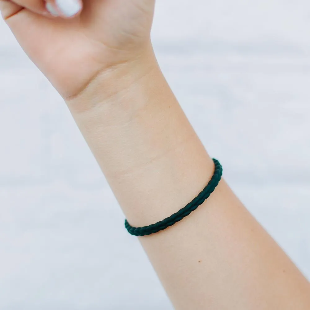 Weave Stackable Silicone Bracelet - Obsidian